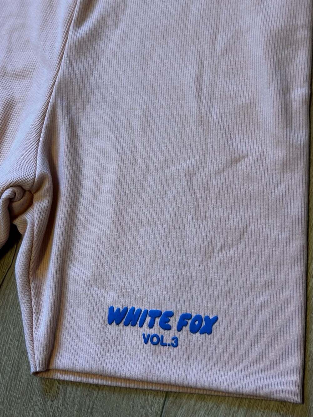 White Fox Vol.3 Offstage Ribbed Bike Shorts Pink Size S - Picture 2 of 5